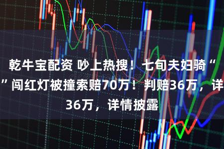 乾牛宝配资 吵上热搜！七旬夫妇骑“老头乐”闯红灯被撞索赔70万！判赔36万，详情披露