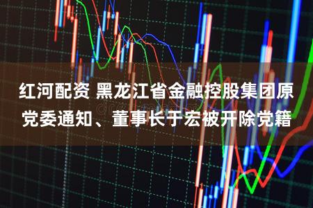 红河配资 黑龙江省金融控股集团原党委通知、董事长于宏被开除党籍