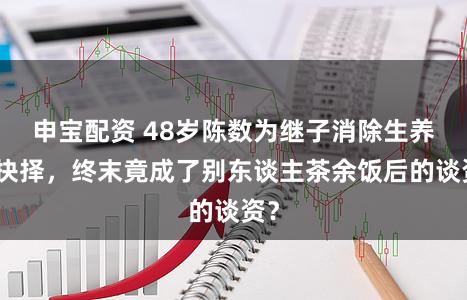 申宝配资 48岁陈数为继子消除生养的抉择，终末竟成了别东谈主茶余饭后的谈资？