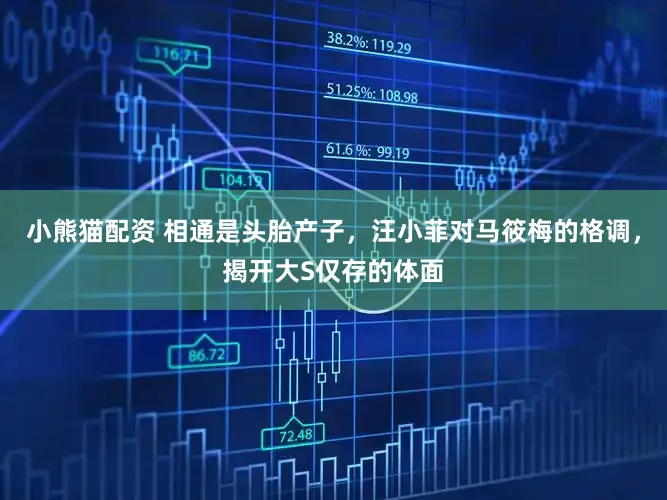 小熊猫配资 相通是头胎产子，汪小菲对马筱梅的格调，揭开大S仅存的体面